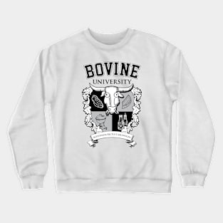 Bovine University (Black & White) Crewneck Sweatshirt